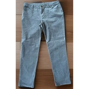 Pendleton Womens Corduroy Pants Size 16 Gray Classic Straight Leg Mid Rise Cords